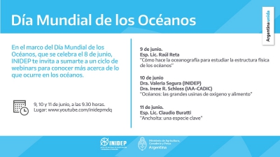 El INIDEP te invita a conocer qué ocurre en los océanos y cómo se trabaja para cuidar sus recursos