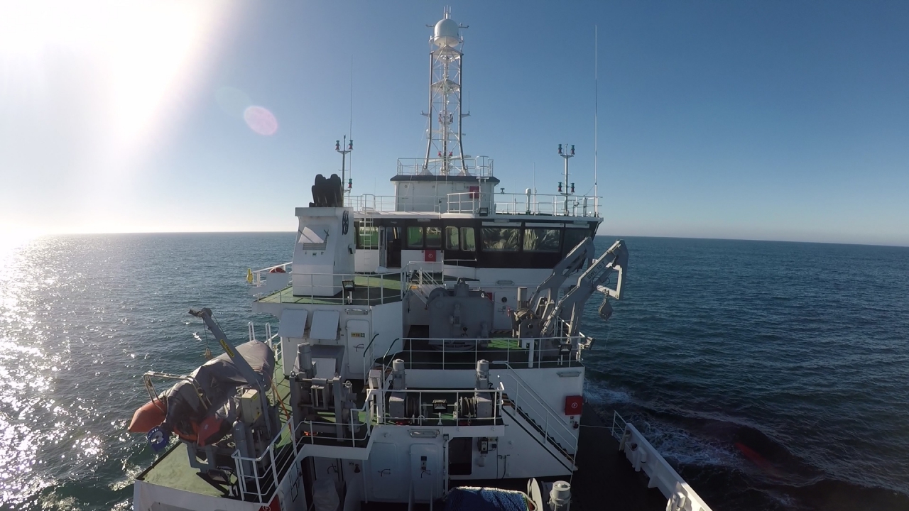 El BIP Víctor Angelescu en su primera campaña donde se realizarán pruebas de equipos de pesca y maniobras