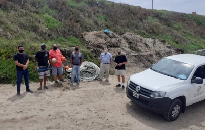 Se entregaron rollos de cabos y boyas a pescadores artesanales de Mar del Plata